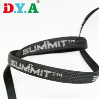 Sangle en polypropylène jacquard noire personnalisée de 16 mm pour ceinture de bagage