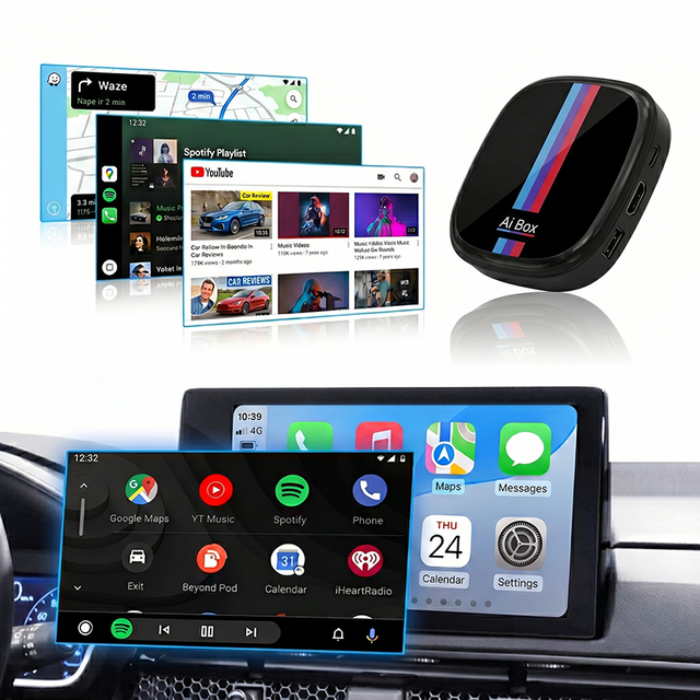 Wireless Carplay Adapter for BMW 8GB 128GB Multimedia Ai Box Car Navigation Video Player Android System Wholesale Custom OEM