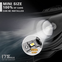 Systèmes d'éclairage automobile DC 8V-12V 80W avec ventilateur intégré Ampoule de voiture à double faisceau I7S H4 Phare LED