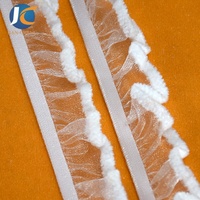 Bande élastique en dentelle à volants en polyamide de haute qualité de 20 mm, bordure en picot en peluche, pour soutien-gorge et vêtements
