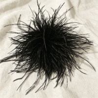 Pompon fleur en plumes d'autruche fait main, Rosette en plumes d'autruche colorées teintées en vrac pour broche, pince à cheveux et décoration de chapeau