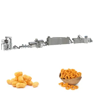 Big capacity corn puff snacks food production line core filling snacks food processing equipment machine plant