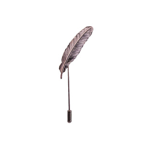 Broche de Metal con Pluma Vintage, Pin de Hoja Antideslizante para Suéter o Chal, Accesorios de Vestir Estilo Occidental, Lazo de Flor y <span class=keywords><strong>Planta</strong></span> para las Cuatro Estaciones - Product Image 5
