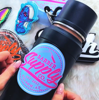 Autocollant personnalisé en vinyle imperméable et résistant aux déchirures, découpé à la forme, pour bouteille d'eau, ordinateur portable, coque de téléphone, skateboard, casque - Utilisation artisanale