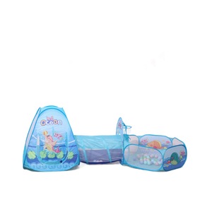 Carpa de juegos infantil con túnel, temática subacuática, 3 en 1, casa de juegos interior para niños de 4 a 6 años - Product Image 4