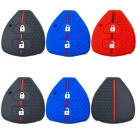 Housse de protection en silicone pour clé de voiture Toyota Auris HiLux Corolla Fortuner Prado Verso Camry Yaris Vitz Vios Ractis 2 boutons