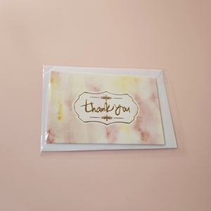 사용자 정의 로고 대량 노트 빈 필기 보석 관리 여행 디자인 다크 브라운 종이 봉투 감사 카드 - Product Image 2