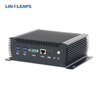 Procesador de diseño personalizado de tamaño mini integrado, procesador Intel, miniPC industrial sin ventilador, puertos serie duales, Pfsense Firewall VPN