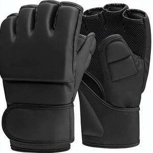 Gants de sport demi-doigts en nylon et élasthanne avec fermeture auto-agrippante à compression pour le soutien des mains et des poignets des patients atteints d'arthrite - Product Image 2