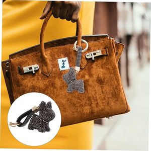 Portachiavi con Ciondolo a Forma di Cane con Strass, Decorazione per Zaino, Design Scintillante a Cartone Animato, Piccolo <span class=keywords><strong>Regalo</strong></span> per Decorazione Portachiavi Auto - Product Image 2