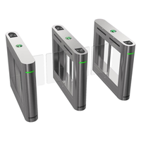Gym Access Control System 304 Stainless Steel Turnstile Swing Turnstile Gate Facial Recognition RFID Card Reader Anti-Tailgating