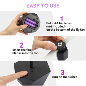 Ventilador Repelente de Moscas Automático Portátil Plegable de 360 Grados, Eléctrico, de ABS Sólido, Ecológico y Recargable para Cocina, Gran Venta - Product Image 2