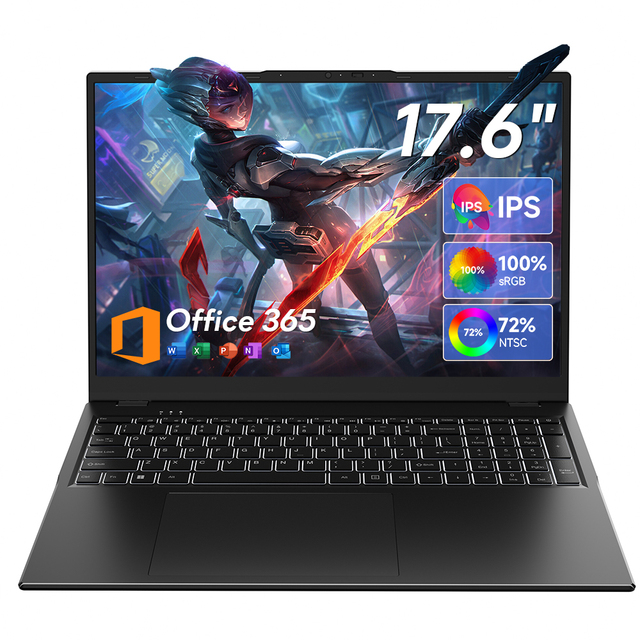 New Intel I3-10100Y Dual 17.6" Notebook Computer 16GB RAM 256GB SSD Full Function Type-C US Windows 11 Home OEM ODM Wholesale