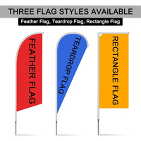 Nouvelles tendances Oriflammes Impression numérique personnalisée Polyester Imperméable Publicité Promotion Drapeau de plage Bannière personnalisée Drapeau de plage
