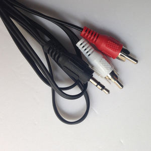 Câble audio-vidéo Jack 3.5mm Aux vers 2 RCA, câble répartiteur stéréo en Y, <span class=keywords><strong>adaptateur</strong></span> AV, cordon 2RCA pour <span class=keywords><strong>PC</strong></span>, DVD, TV, magnétoscope, haut-parleurs - Product Image 4