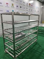 Système complet de chambre froide pour abattoir, équipement commercial de stockage en acier inoxydable à 4 ou 6 niveaux pour la transformation de viande congelée