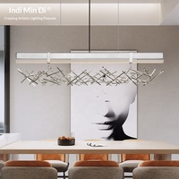 Luminaire suspendu moderne en acier inoxydable pour restaurant, bar, décoration, cuisine ouverte, LED personnalisée, blanc
