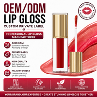 Gloss à lèvres hydratant et nourrissant coréen naturel végétalien personnalisé de haute qualité avec paillettes, vente en gros, logo personnalisé