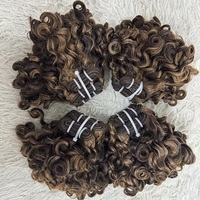 Cheveux Vierge Remy 100% Humains Brésiliens Bouclés 10 Pouces Non Traités Noir Naturel Prix Usine Letsfly