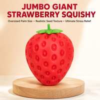 Lot de jouets anti-stress en forme de fraise à montée lente pour la vente en gros, destiné aux détaillants mondiaux de jouets et aux boutiques e-commerce