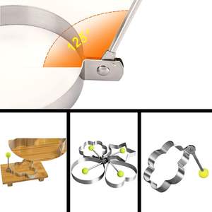 Accessoires de cuisine : Moule à œufs frits, anneaux à omelette en acier inoxydable, outil à œufs pour barbecue, appareil à crêpes, ustensiles de cuisine pour petit-déjeuner DIY - Product Image 2