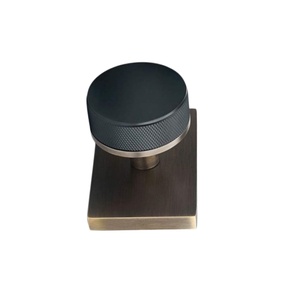 US Double Open <strong>Door</strong> <strong>Knob</strong> Square Black Knurled Brass AB Bronze Copper Passage Interior Zinc Brass Handle <strong>Door</strong> Lock Handle Sets - Product Image 4