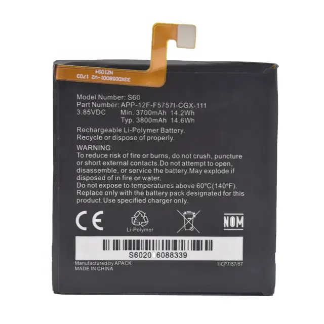 3800mAh For CAT S60 Battery Mobile phone High Quality Replacement Li-polymer Batteries