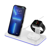 Chargeur sans fil rapide Station 3 en 1 support de téléphone portable rapide chargeur sans fil multifonction pour iPhone/iWatch/Airpods