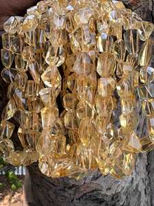 A A A+ citrine Faceted Nugget <b>Beads</b> 8’ - Product Image 4