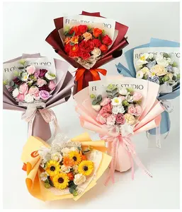 Hoa Giả Xinh Xắn Sang Trọng Bó Hoa Hướng Dương Hoa Hồng Nghiền Cho Ngày Của Mẹ/Quà Tặng Ngày Valentine Xà Phòng Trang Trí Đám Cưới