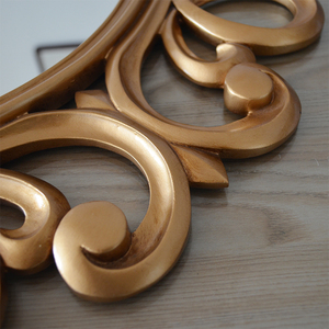 Resin <strong>Gold</strong> <strong>Vintage</strong> Wall <strong>Mirror</strong> for Home Decor - Product Image 2