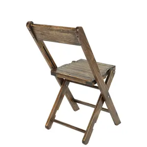 天然实木折叠椅，带板条座椅户外沙滩椅
