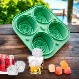 Bandeja de cubitos de hielo personalizada 3D en forma de flor grande molde de hielo de fácil liberación cocina casera DIY 4 fabricante de moldes de hielo de rosas gigantes - Product Image 6
