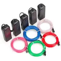Câble lumineux Led fluo Flexible et Portable, luminaire décoratif idéal pour une fête, une voiture ou un Club, rvb, 3m