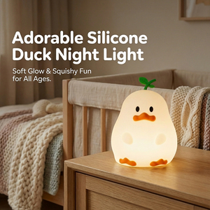 Silicone Kids Rechargeable Mini USB <strong>LED</strong> <strong>Night</strong> Light Cute Animal <strong>Love</strong> Duck Bedside Lamp Touch Control Colorful <strong>Night</strong> for Kids - Product Image 6