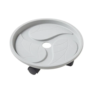 Various Sizes Garden Plastic Plant Pot Holder with Rolling Wheels