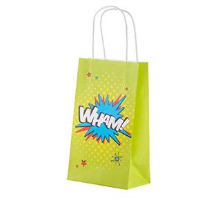 Bolsa Clásica de Papel Kraft con Estampados de Cómics, Reciclable y con Asa de Papel Retorcido para Recuerdos de Fiesta - Product Image 2