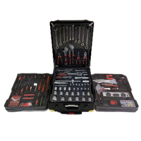 Vente en gros 409 pièces jeu de clés à douille professionnelles personnalisées OEM Support mallette à outils boîte en aluminium fabrication produit ensembles d'outils