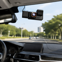 Caméra embarquée 3 canaux 3,18 pouces 4K avant + 1K intérieur + 1K arrière avec WiFi, application, GPS, ADAS, surveillance de stationnement 24h/24 et enregistrement en boucle