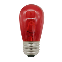 Ampoules LED S14 à filament courbé, culot E26/E27, multicolores, ampoules de remplacement pour guirlandes de patio, décorations de Noël et de fêtes
