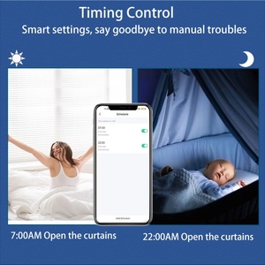Persianas Enrollables Inteligentes Glomarket de 25 mm de Diámetro, Motor con Control por Aplicación Alexa, Google y Tuya, Batería de Litio Recargable, Material de PC Moderno - Product Image 5