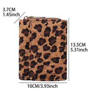 Porte-cartes en cuir PU imprimé léopard Porte-cartes de crédit d'affaires unisexe Porte-monnaie multifonctionnel à trois volets pour <span class=keywords><strong>carte</strong></span> <span class=keywords><strong>bancaire</strong></span> d'identité - Product Image 2