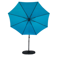 Banane d'extérieur bleue de 3m, 8 plis, couverture de remplacement, parapluie patio, 300cm
