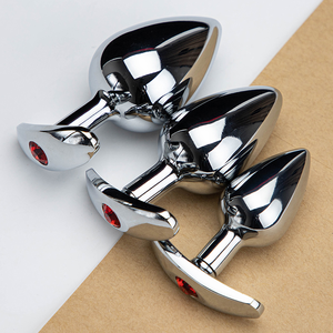Ensemble de 3 bouchons anaux en cristal, bijoux, forme d'ancre de bateau, métal, acier inoxydable, aluminium, jouets sexuels - Product Image 6
