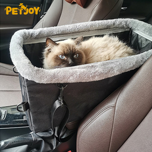 Siège de <span class=keywords><strong>voiture</strong></span> pliable et portable pour chien et chat avec console centrale, sangles réglables, imperméable, toutes saisons - Product Image 1