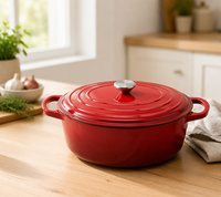 Panci Masak Berlapis Enamel Klasik Dengan Gagang untuk Memasak, Memanggang, dan Merebus Berbagai Aktivitas Kuliner Menarik di Rumah