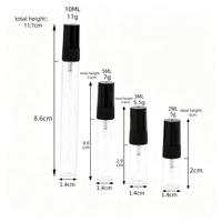 Botol Parfum Mini 10ml Transparan dengan Tutup Sekrup, Penyemprot Kabut Halus Kecil Kosong untuk Perjalanan