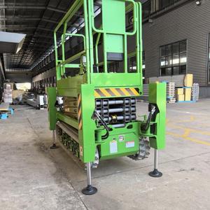 Sollevatore a forbice Mobile a forbice a binario idraulico con piattaforma di lavoro cingolata a forbice per operazioni irregolari a terra - Product Image 3