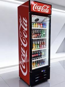 Frigorifero Commerciale con Porta in Vetro per Esposizione di Cola e Birra, Frigorifero Verticale, Refrigeratore per Bevande - Product Image 1