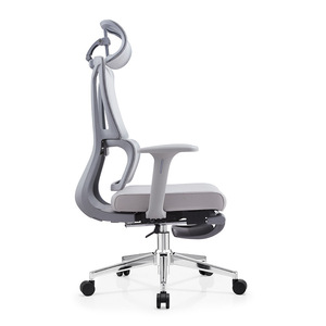 Nouvelles <span class=keywords><strong>chaises</strong></span> <span class=keywords><strong>de</strong></span> <span class=keywords><strong>bureau</strong></span> ergonomiques modernes 2026 à cadre <span class=keywords><strong>blanc</strong></span> en maille avec coussin et repose-pieds, pour caissier, OEM ODM bienvenus, MOQ 1 pièce - Product Image 1